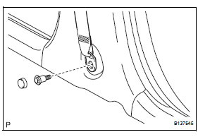 Toyota RAV4. Remove lower center pillar garnish lh