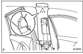Toyota RAV4. Remove lower center pillar garnish rh