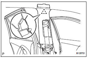 Toyota RAV4. Remove center pillar garnish lh