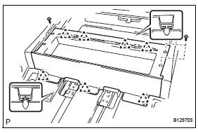 Toyota RAV4. Remove rear floor no. 1 Mat support side plate