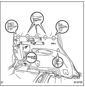 Toyota RAV4. Remove deck trim side panel assembly lh (w/ rear no. 2 Seat)