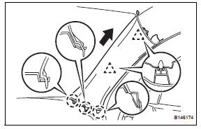 Toyota RAV4. Remove front pillar garnish rh