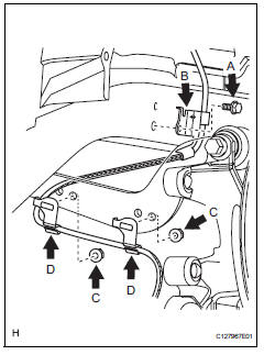 Toyota RAV4. Remove skid control sensor wire