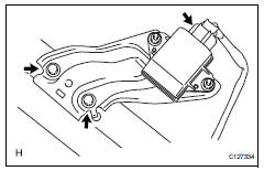 Toyota RAV4. Install yaw rate sensor assembly