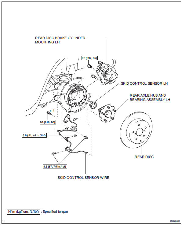Toyota RAV4. Skid control sensor (for 2wd)