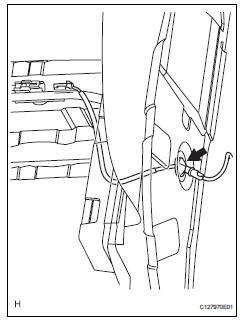 Toyota RAV4. Remove skid control sensor wire