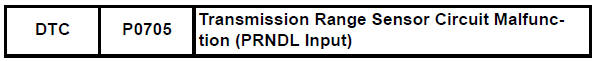 Toyota RAV4. Transmission range sensor circuit malfunction (prndl input)