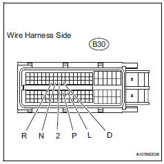 Toyota RAV4. Check wire harness (ecm - battery and body ground)