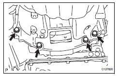 Toyota RAV4. Remove automatic transaxle assembly