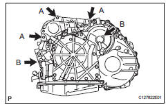 Toyota RAV4. Install automatic transaxle assembly