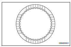 Toyota RAV4. Inspect 2nd brake clutch disc