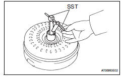 Toyota RAV4. Inspect torque converter clutch assembly