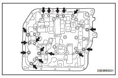 Toyota RAV4. Remove transmission valve body assembly