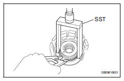 Toyota RAV4. Remove underdrive brake return spring sub-assembly