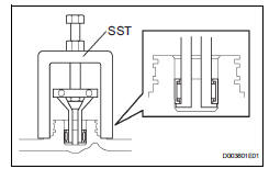 Toyota RAV4. Remove transaxle rear cover subassembly