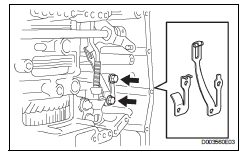 Toyota RAV4. Remove manual detent spring subassembly