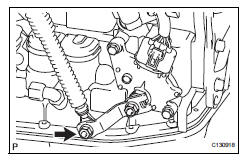 Toyota RAV4. Remove transaxle control cable assembly