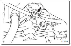 Toyota RAV4. Remove transaxle control cable assembly