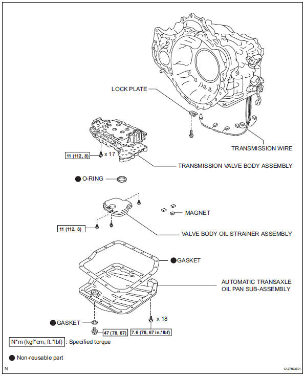 Toyota RAV4. Valve body assembly