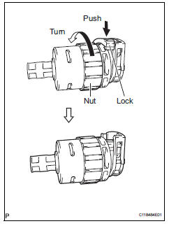 Toyota RAV4. Connect transaxle control cable assembly