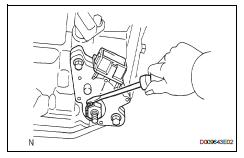 Toyota RAV4. Remove park/neutral position switch assembly