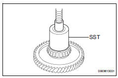 Toyota RAV4. Install counter drive gear