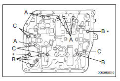 Toyota RAV4. Install transmission valve body assembly