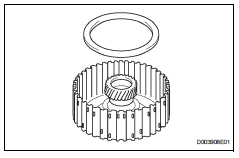 Toyota RAV4. Install rear planetary sun gear assembly