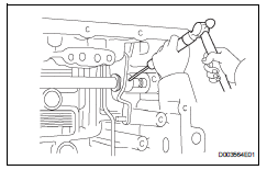 Toyota RAV4. Install manual valve lever sub-assem