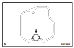 Toyota RAV4. Install valve body oil strainer assembly