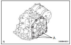 Toyota RAV4. Install transaxle rear cover subassembly