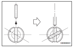 Toyota RAV4. Install manual valve lever sub-assembly