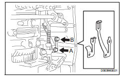 Toyota RAV4. Install manual detent spring subassembly