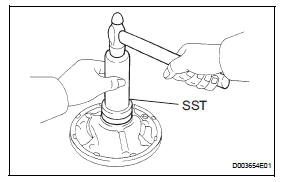 Toyota RAV4. Install front oil pump oil seal