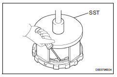 Toyota RAV4. Remove 2nd brake piston return spring sub-assembly