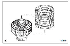 Toyota RAV4. Inspect no. 1 Underdrive clutch disc (see page ax-248)