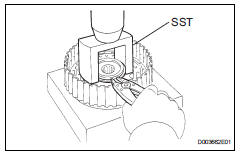 Toyota RAV4. Remove forward clutch return spring sub-assembly