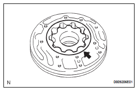 Toyota RAV4. Remove front oil pump driven gear