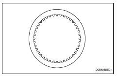 Toyota RAV4. Inspect forward multiple disc clutch disc