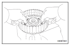 Toyota RAV4. Install forward clutch piston subassembly