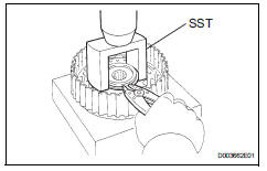 Toyota RAV4. Install forward clutch return spring sub-assembly