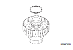 Toyota RAV4. Install underdrive clutch drum o-ring