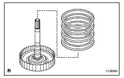 Toyota RAV4. Remove direct multiple disc clutch disc