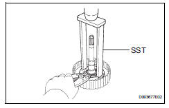 Toyota RAV4. Remove direct clutch return spring subassembly