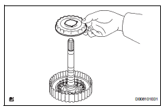 Toyota RAV4. Remove direct clutch return spring subassembly