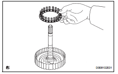 Toyota RAV4. Install direct clutch return spring subassembly