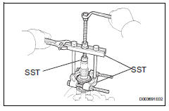 Toyota RAV4. Remove underdrive planetary gear assembly