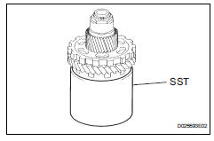 Toyota RAV4. Inspect underdrive planetary gear preload