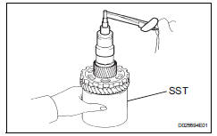 Toyota RAV4. Inspect underdrive planetary gear preload