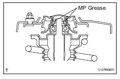 Toyota RAV4. Install front support to front shock absorber nut